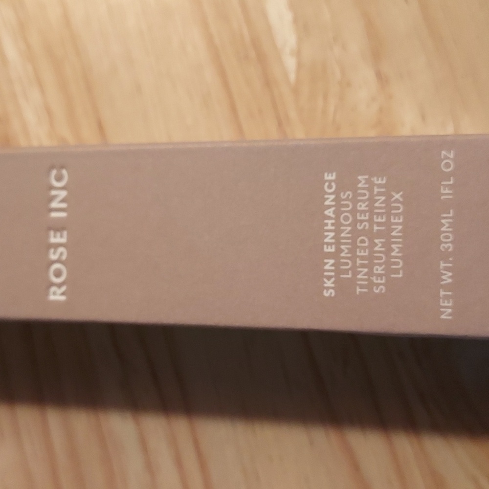 Rose Inc Luminous Tinted Serum in Light skin tone with peachy undertones.